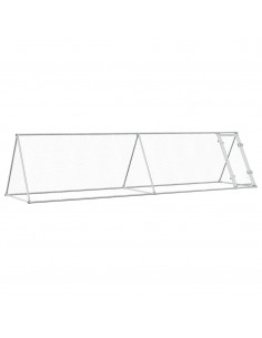 Gabbia per Polli Argento 400x105x91 cm in Acciaio Zincato 2