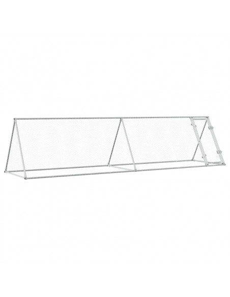 Gabbia per Polli Argento 400x105x91 cm in Acciaio Zincato