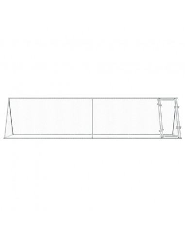 Gabbia per Polli Argento 400x105x91 cm in Acciaio Zincato