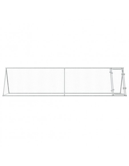 Gabbia per Polli Argento 400x105x91 cm in Acciaio Zincato