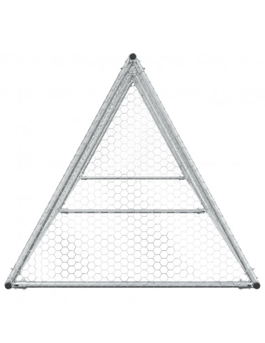 Gabbia per Polli Argento 400x105x91 cm in Acciaio Zincato