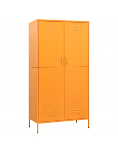 Armadio Giallo Senape 90x50x180 cm in Acciaio 2