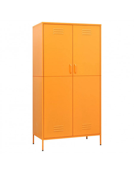 Armadio Giallo Senape 90x50x180 cm in Acciaio