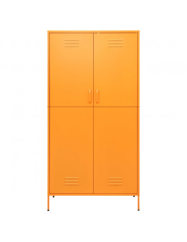 Armadio Giallo Senape 90x50x180 cm in Acciaio