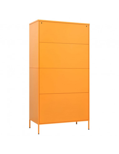 Armadio Giallo Senape 90x50x180 cm in Acciaio
