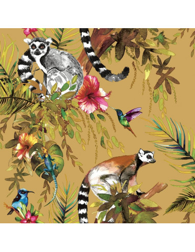 DUTCH WALLCOVERINGS Carta da Parati "Lemur" Ocra