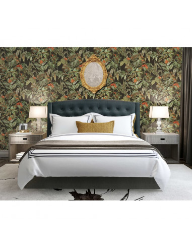 DUTCH WALLCOVERINGS Carta da Parati Bird-of-Paradise Nera