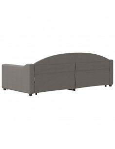 Divano Letto con Letto Estraibile Tortora 90x200 cm in Tessuto