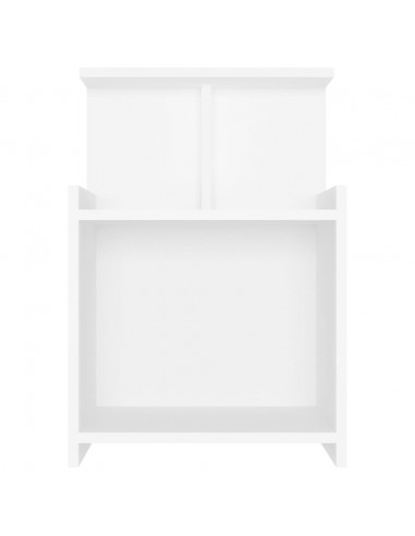 Comodini 2 pz Bianchi 40x35x60 cm in Legno Multistrato