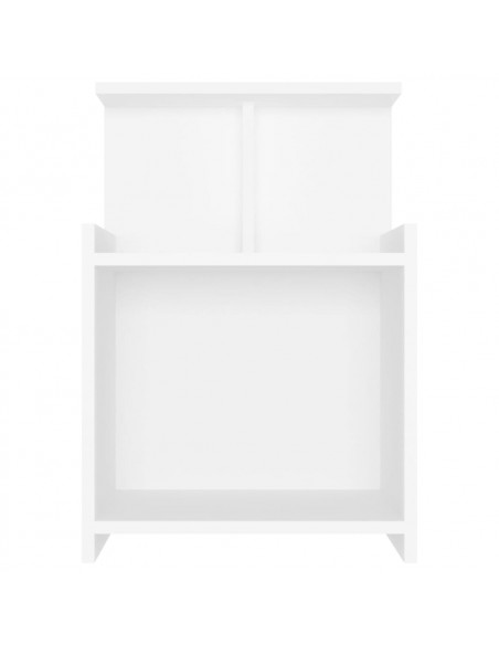 Comodini 2 pz Bianchi 40x35x60 cm in Legno Multistrato