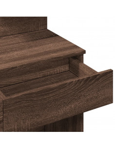 Toeletta con LED Rovere Marrone 100x40x130 cm