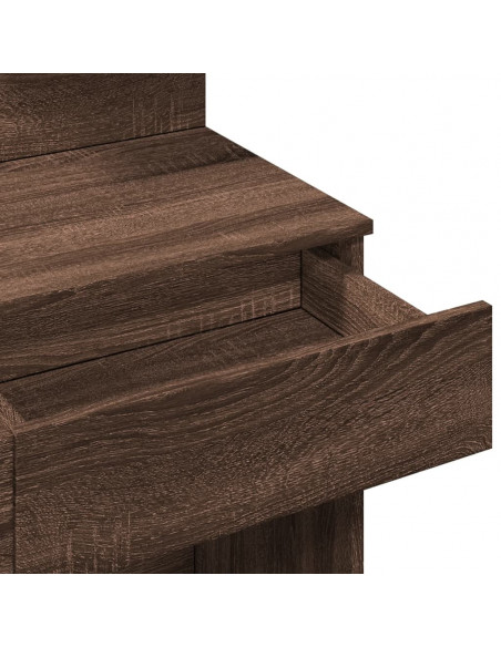 Toeletta con LED Rovere Marrone 100x40x130 cm
