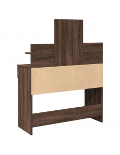 Toeletta con LED Rovere Marrone 100x40x130 cm 2