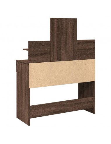 Toeletta con LED Rovere Marrone 100x40x130 cm