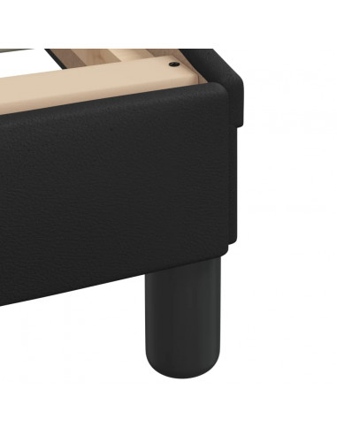 Giroletto con Testiera Nero 80x200 cm in Similpelle