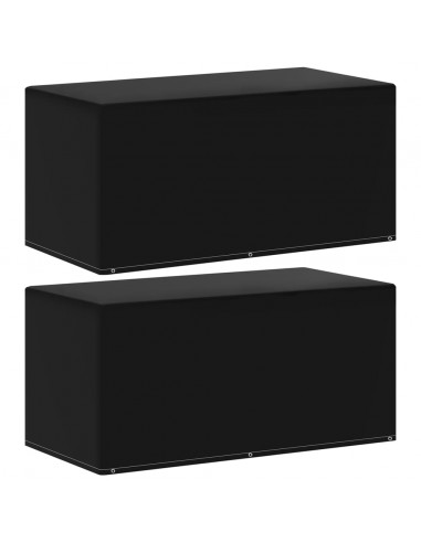 Coperture per Mobili da Giardino 2 pz 6 Occhielli 160x80x75 cm