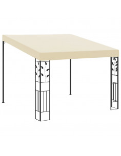 Gazebo a Parete 3x3x2,5 m Crema 2