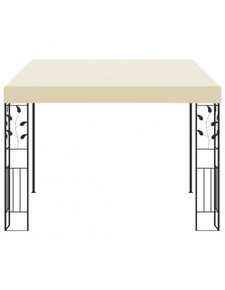 Gazebo a Parete 3x3x2,5 m Crema