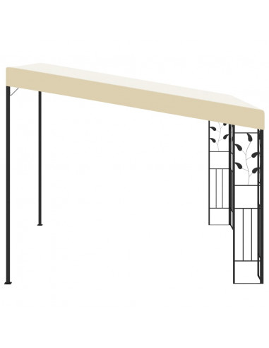 Gazebo a Parete 3x3x2,5 m Crema