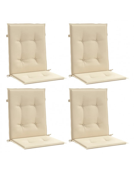 Cuscini per Sedia 4 pz Beige 100x50x3 cm in Tessuto Oxford