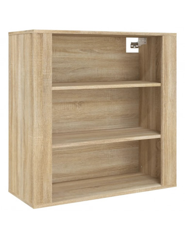 Armadietto a Muro Rovere Sonoma 80x33x80 cm Legno Multistrato
