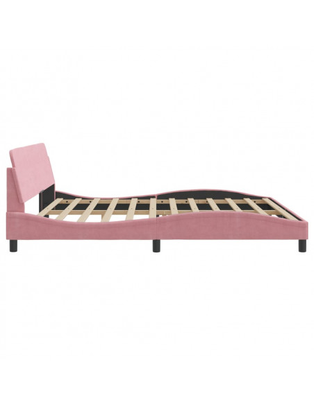 Giroletto con Testiera Rosa 200x200 cm in Velluto
