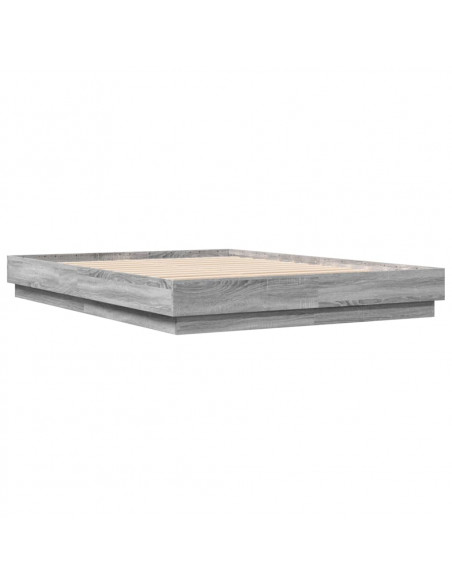 Giroletto con Luci LED Grigio Sonoma 140x200 cm