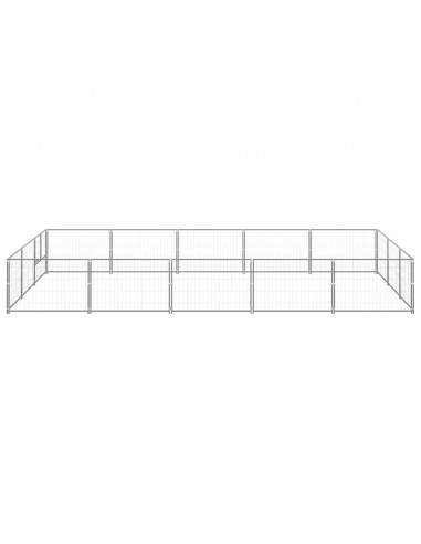 Gabbia per Cani Argento 15 m² in Acciaio