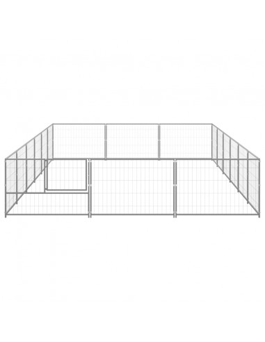 Gabbia per Cani Argento 18 m² in Acciaio