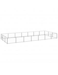 Gabbia per Cani Argento 21 m² in Acciaio 2