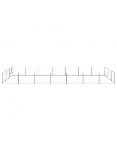 Gabbia per Cani Argento 21 m² in Acciaio