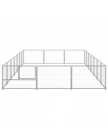 Gabbia per Cani Argento 21 m² in Acciaio