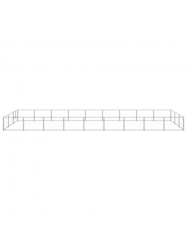 Gabbia per Cani Argento 27 m² in Acciaio