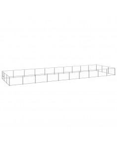 Gabbia per Cani Argento 30 m² in Acciaio 2