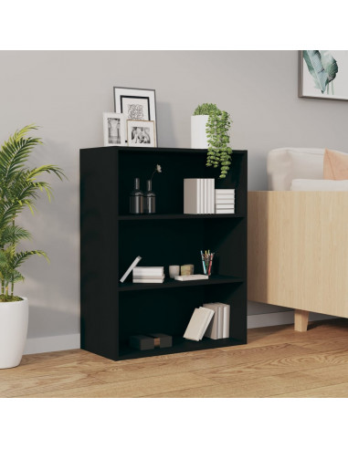 Armadietto Pensile a Parete Nero 69,5x32,5x90 cm