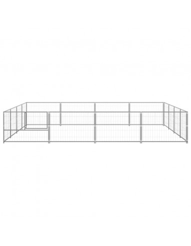 Gabbia per Cani Argento 16 m² in Acciaio