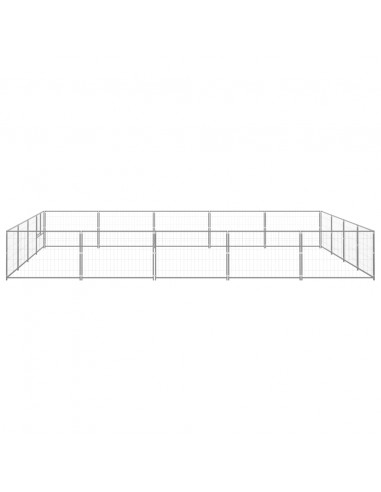 Gabbia per Cani Argento 20 m² in Acciaio