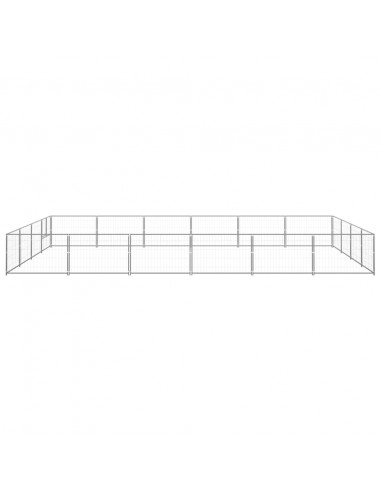 Gabbia per Cani Argento 24 m² in Acciaio