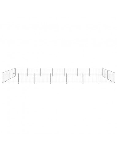 Gabbia per Cani Argento 28 m² in Acciaio