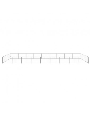 Gabbia per Cani Argento 36 m² in Acciaio