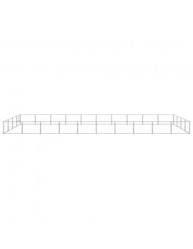 Gabbia per Cani Argento 40 m² in Acciaio