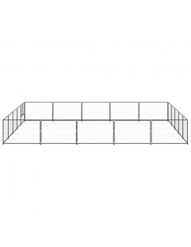 Gabbia per Cani Nera 25 m² in Acciaio