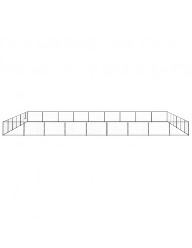 Gabbia per Cani Nera 54 m² in Acciaio