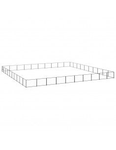 Gabbia per Cani Nera 100 m² in Acciaio 2