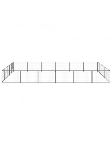 Gabbia per Cani Nera 30 m² in Acciaio