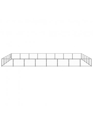 Gabbia per Cani Nera 40 m² in Acciaio