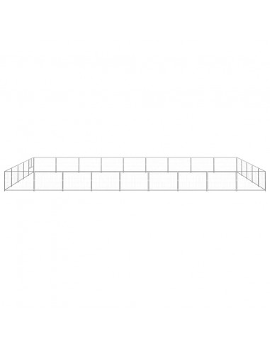 Gabbia per Cani Argento 45 m² in Acciaio