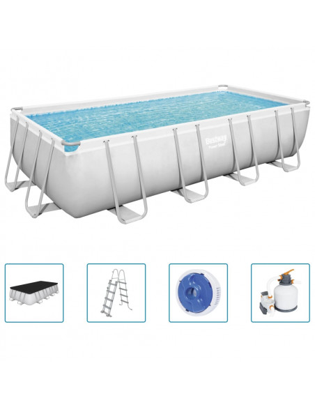 Bestway Set Piscina Rettangolare Power Steel 549x274x122 cm