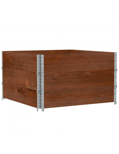 Fioriera da Giardino Marrone 100x100 cm Legno Massello di Pino