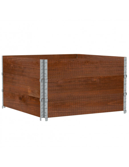 Fioriera da Giardino Marrone 100x100 cm Legno Massello di Pino